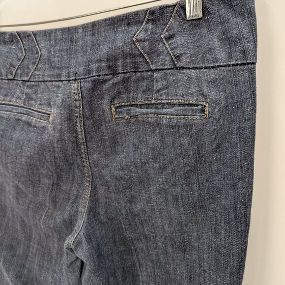 One 5 One Women Mid Rise Slash Pocket Blue Jean Capri Size 12 32X20 - Picture 6 of 14